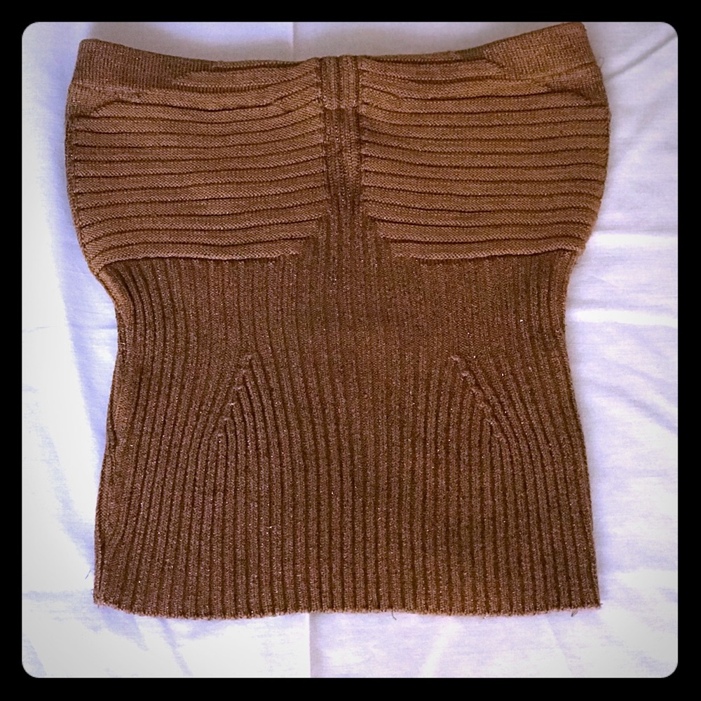 Sparkly Brown Tube Top
